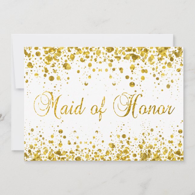 Invitation Parties scintillant Confetti | Maid of Honor (Devant)