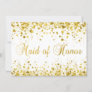Invitation Parties scintillant Confetti   Maid of Honor