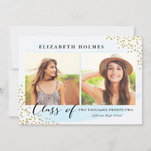 Invitation Parties scintillant Confetti Sprinkle 2 Photo Grad