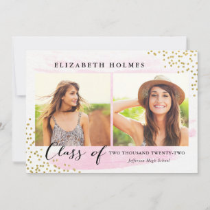 Invitation Parties scintillant Confetti Sprinkle 2 Photo Grad