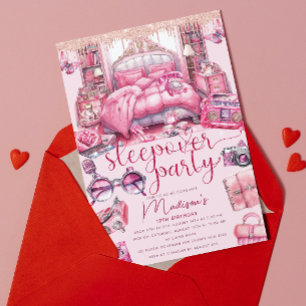 Invitation Parties scintillant d'anniversaire de la fille de