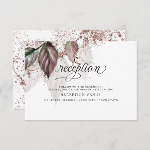 Invitation Parties scintillant d'aquarelle moderne Foliage Ba