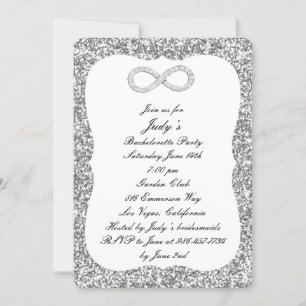 Invitation Parties scintillant d'argent Diamond Infinie Bache