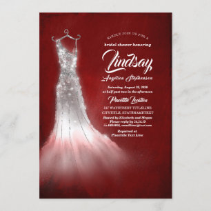 Invitation Parties scintillant d'argent Dress de Bourgogne Do