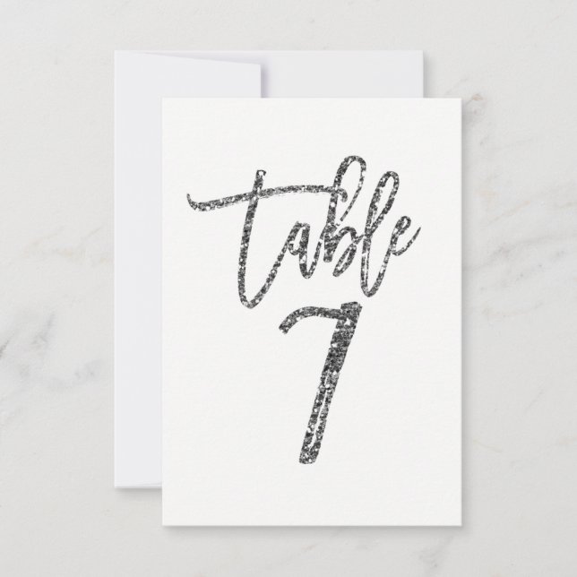 Invitation Parties scintillant d'argent moderne tendance Scri (Devant)