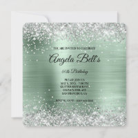 Parties scintillant d'argent Pale Mint Foil Fancy