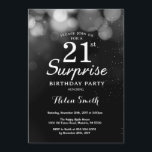 Invitation Parties scintillant d'argent Surprise 21ème annive<br><div class="desc">Parties scintillant Argent Surprise 21e Anniversaire Invitation Card. Anniversaire adulte. Arrière - plan de Bokeh Parties scintillant en argent. 13ème 15ème 16ème 18ème 10ème 21ème 30ème 40ème 50ème 60ème 70ème 80ème 90ème 100ème. N'Importe Quel Âge. Pour plus de personnalisation, cliquez sur le bouton "Customiser" et utilisez notre outil de conception...</div>