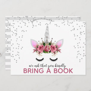 Invitation Parties scintillant D'Argent Unicorn Princesse App