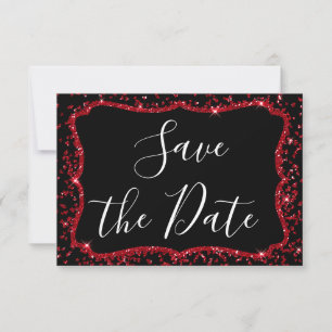 Invitation Parties scintillant de coeur rouge Étincelle Sweet