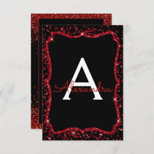 Invitation Parties scintillant de coeur rouge Étincelle Sweet