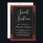 Invitation Parties scintillant de coeur rouge Étincelle Sweet<br><div class="desc">Red Hearts Monogramme Nom et Confetti initiale Parties scintillant étincelante Sweet sixteen Anniversaire Invitation de fête. Cette invitation Sweet 16 est parfaite pour la Red Confetti Sparkle Parties scintillant Sweet 16 Anniversaire à la recherche de célébrer avec Red Hearts pour la Saint-Valentin.</div>