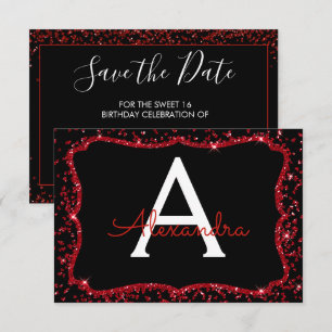 Invitation Parties scintillant de coeur rouge Étincelle Sweet