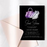 Invitation Parties scintillant de diamants violets Sweet sixt<br><div class="desc">Tout est or et parties scintillant quand il s'agit d'une grande fête d'anniversaire pour un doux 16ème anniversaire. Très élégant et élégant en plusieurs couleurs et avec votre propre photo cette invitation est certainement celui à retenir. Toutes les informations sont personnalisables avec les polices et les couleurs de votre choix....</div>