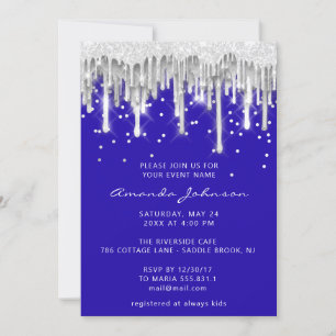 Invitation Parties scintillant de goutte Mariage nuptiale arg