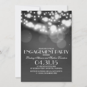 Invitation parties scintillant de la chaîne de lumières parti