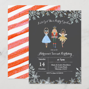 Invitation Parties scintillant de Noël Anniversaire Invitatio