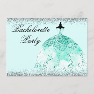 Invitation Parties scintillant de robe de menthe turquoise Ba