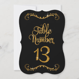 Invitation Parties scintillant de script fantaisie Numéro de