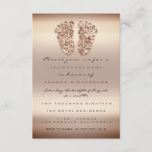 Invitation Parties scintillant d'étincelle Baby shower Pieds