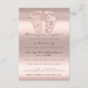 Invitation Parties scintillant d'étincelle Baby shower Pieds