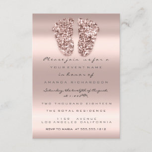 Invitation Parties scintillant d'étincelle Baby shower Pieds 