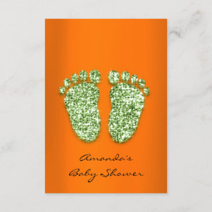 Invitation Parties scintillant d'étincelle Orange Mint Green