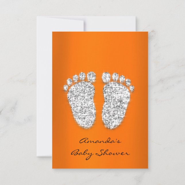 Invitation Parties scintillant d'étincelle Orange Silver Grey (Dos)