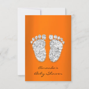 Invitation Parties scintillant d'étincelle Orange Silver Grey