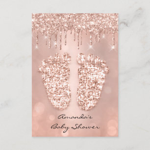 Invitation Parties scintillant d'étincelle Rose Garçon pieds 