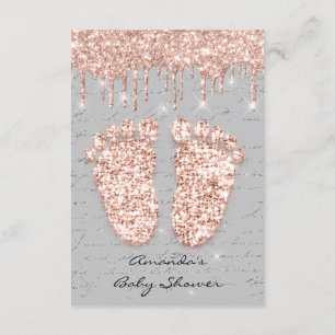 Invitation Parties scintillant d'étincelle Rose Gris Baby sho