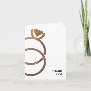 Invitation Parties scintillant d'or Anneaux empilés Mariage m