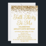 Invitation Parties scintillant d'or blanc 30e anniversaire Pa<br><div class="desc">Invitation de Parties scintillant blanc et or, 30e invitation fête d'anniversaire numérique, Élégant Parler Trente pour moi, Téléchargement instantané Quarante Cinquante Soixante, Personnalisé 21e 40e 60e, Tout âge Milestone Sweet 16, Personnalisé 18e Glam Golden Confetti, Calligraphie adulte Moderne Écriture Stylish, Chic tendance simple pour elle, 16e quinceanera Bling 15e célébration...</div>