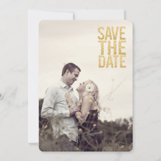 Invitation Parties scintillant d'or blanc Enregistrer la date