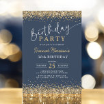 Invitation Parties scintillant d'or bleu marine n'importe que<br><div class="desc">Célébrez votre jalon avec style avec cette Parties scintillant en or bleu marine n'importe quel âge 30e anniversaire Invitation. Doté d'un luxueux arrière - plan bleu marine aux détails chatoyants de la parties scintillant d'or, ce design sophistiqué est parfait pour une fête d'anniversaire élégante et glamour. Idéal pour des dîners...</div>