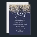 Invitation Parties scintillant d'or Confetti Marine Invitatio<br><div class="desc">Parties scintillant d'or Confetti Marine 40e anniversaire Invitation Belle Parties scintillant d'or Faux Confetti Invitation. Collection correspondante dans Niche et Nest store. Design avec l'aimable autorisation de Studio Danemark</div>