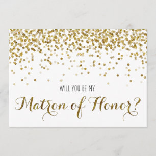 Invitation Parties scintillant d'or Confetti Serez-vous le ch