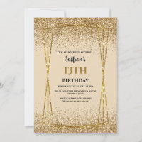 Parties scintillant d'or effet Anniversaire Fête I