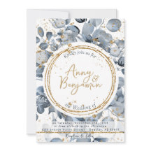 Parties scintillant d'or Eucalyptus - Dusty Blue I