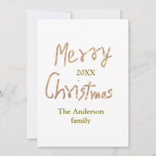 Invitation Parties scintillant d'or joyeux noël ajouter nom d