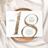 Parties scintillant d'or minimaliste moderne 18e a