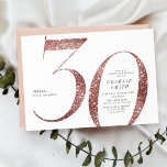 Invitation Parties scintillant d'or minimaliste rose moderne<br><div class="desc">L'invitation minimaliste moderne 30e anniversaire comprend la parties scintillant d'or faux rose numéro 30 et les détails de votre fête dans la police serif classique et couleur fusain, simple et élégant, grande surprise invitation d'anniversaire adulte. la couleur arrière - plan peut être changée à n'importe quelle couleur de votre choix....</div>
