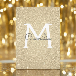 Invitation Parties scintillant d'or Monogramme étincelle Quin