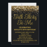 Invitation Parties scintillant d'or noir 30e anniversaire Par<br><div class="desc">Black and Gold Parties scintillant Invitation, 30e invitation de fête d'anniversaire numérique, Élégant Parler Trente pour moi, Téléchargement instantané Quarante Cinquante Soixante, Personnalisé 21e 40e 60e, Tout âge Milestone Sweet 16, Personnalisé 18e Glam Golden Confetti, Calligraphie adulte Moderne Écriture Stylish, Chic tendance simple pour elle, 16e quinceanera Bling 15e célébration...</div>