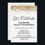 Invitation Parties scintillant d'or noir blanc 40e fête d'ann<br><div class="desc">Quarantième modèle Editable Glam Invitation,  Fêtons le digital Any Age,  Téléchargement instantané 41st 42nd 43rd,  44th 45th 46th 47th 48th,  49th Custom Modern Chic Calligraphy,  40 first second quatrième,  cinquième sixième septième huitième,  Personalized Elegant tendance pour son script Golden Adult célébration simple,  élégante femme personnalisée meilleur ami</div>