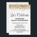 Invitation Parties scintillant d'or noir blanc 40e fête d'ann<br><div class="desc">Quarantième modèle Editable Glam Invitation,  Fêtons le digital Any Age,  Téléchargement instantané 41st 42nd 43rd,  44th 45th 46th 47th 48th,  49th Custom Modern Chic Calligraphy,  40 first second quatrième,  cinquième sixième septième huitième,  Personalized Elegant tendance pour son script Golden Adult célébration simple,  élégante femme personnalisée meilleur ami</div>