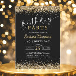 Invitation Parties scintillant d'or noir n'importe quel âge 6<br><div class="desc">Célébrez un 60e anniversaire fabuleux avec cette Parties scintillant d'or noir Invitation anniversaire! Conçue avec un arrière - plan noir élégant et des accents de parties scintillant en faux or scintillants, cette invitation apporte élégance et glamour à toute célébration d'étape. Parfait pour un 60e anniversaire — ou n'importe quel âge...</div>