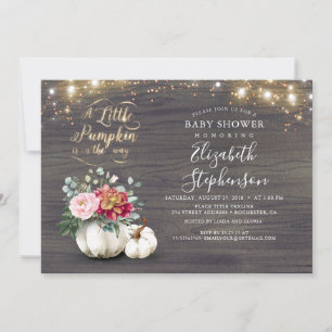 Invitation Parties scintillant d'or petit Citrouille Baby sho