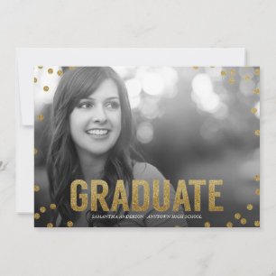 Invitation Parties scintillant d'or Regarder la photo Invitat