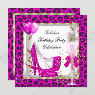 Invitation Parties scintillant d'or rose chaud talons hauts A