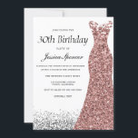 Invitation Parties scintillant d'or rose femmes 30e fête d'an<br><div class="desc">Rose Parties scintillant d'or femmes 30e anniversaire Fête Invitation Voir les articles correspondants dans niche et magasin de nid</div>